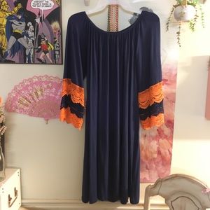 Auburn football game day dress Orange and Blue Med